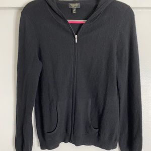 Boutique Cashmere Zip-Up Hoodie
